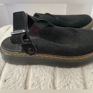 Black Suede Sandals with Adjustable Strap